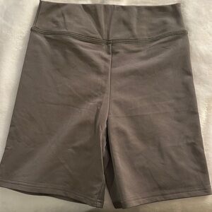 Women's Taupe High-Waisted Bike Shorts